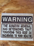 081433-No Touching Bike Wood Plaque