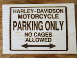 082535-Harley Parking Sign Wood Plaque