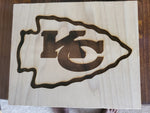 090844 KC Chiefs Wood Plaque