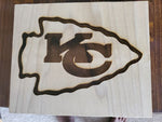 090844 KC Chiefs Wood Plaque