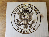 091058 Army Seal Wood Plaque