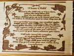 093730-Texas Child Wood Plaque