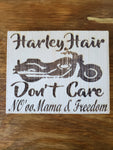 101553 Harley Hair Wood Plaque