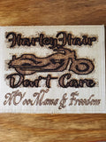 101553 Harley Hair Wood Plaque