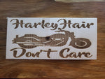 101553 Harley Hair Wood Plaque