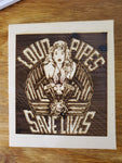 102838 Loud Pipes Wood Plaque