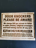 102859-Door Knockers Sign Wood Plaque