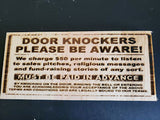 102859-Door Knockers Sign Wood Plaque