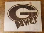 103517 Dawgs Wood Plaque