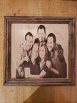 104041-Engraved Portrait Wood or Leather Plaque