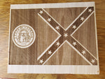 114133 State Flag Wood Plaque