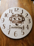 123843 12" Round Wood Clock