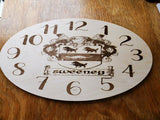 123843 12" Round Wood Clock