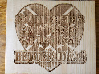 132001-Southern Girls Wood Plaque