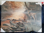 152015 Wildlife Deer Lithograph Painting