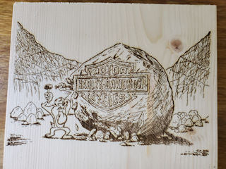 152420-Taz Harley 2 Wood Plaque