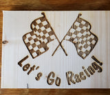 185812-Let's Go Racin' Wood Plaque