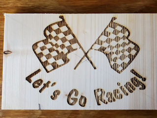 185812-Let's Go Racin' Wood Plaque