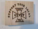 193453 Support Your Local Group or Club Wood Plaque