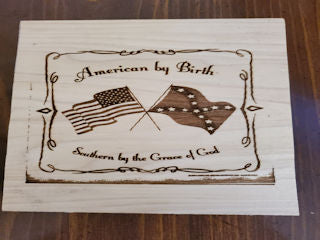 195105 American By Birth Wood Plaque