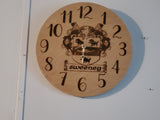 123843 12" Round Wood Clock